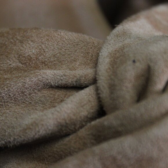 Lucky Brand Tan Knot Suede Stacked Heel Nacito Sandals - Picture 14 of 16